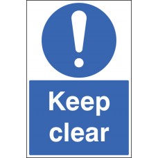 Keep Clear Rectangular Adhesive Floor Sign